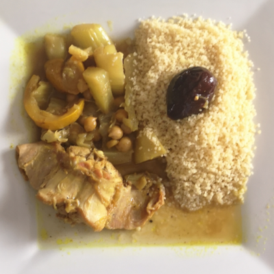 Assiette tajine lapin